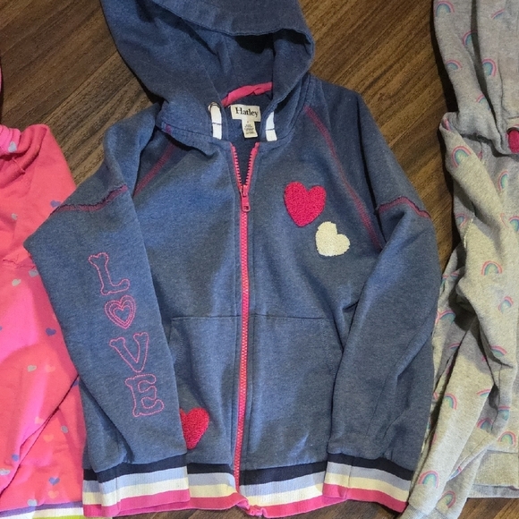 Hatley Girls Zip Up Hoodie Bundle Size 8 & 10 - Picture 3 of 5